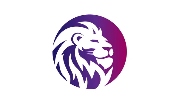 Концептуальная Векторная Иллюстрация Логотипа Круга Льва — стоковый вектор