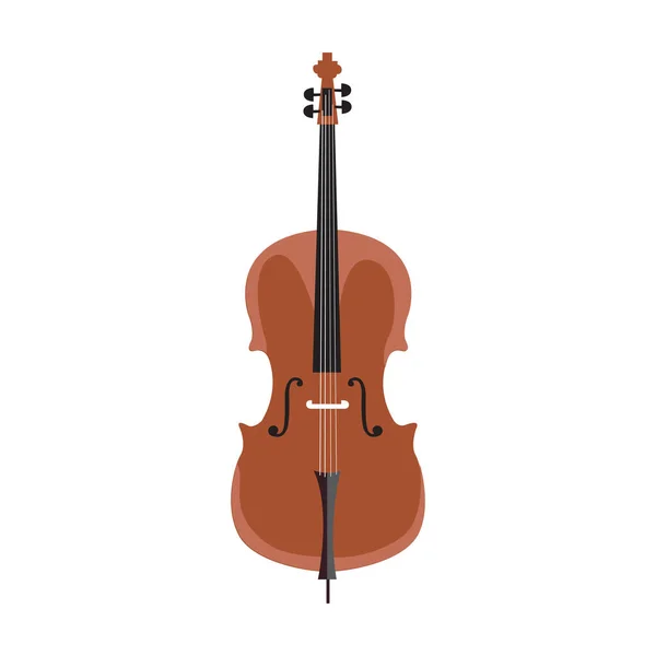 Cello Flat Vector Image Illustration — Stock Vector