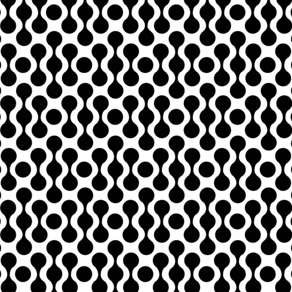 Pois Sans Couture Motif Géométrique Noir Blanc Fond Vectoriel — Image vectorielle