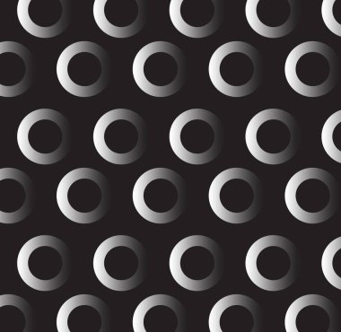 Soyut Çemberler Modern Eğilimli Kusursuz Desen Vektör Arkaplanı.