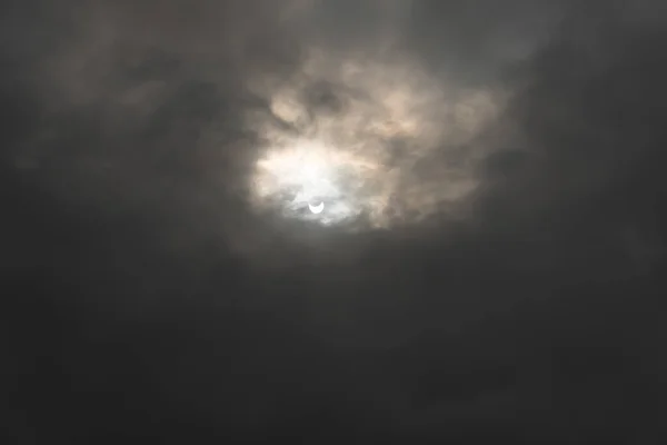 Solar Eclipse Astronomical Phenomenon Moon Partially Covers Sun — Stock Photo, Image