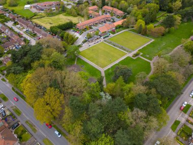 Kuzey Yorkshire, York 'taki Holgate yerleşim yerinin insansız hava aracı görüntüsü. Yüksek kalite fotoğraf