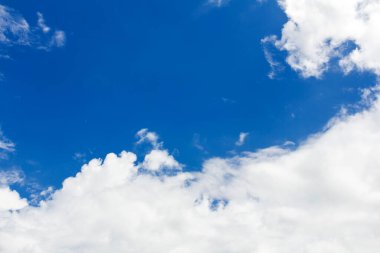 Bulutlara yakın mavi gökyüzü