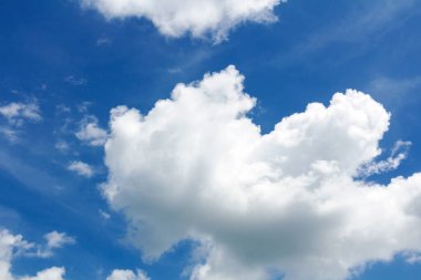 Bulutlara yakın mavi gökyüzü