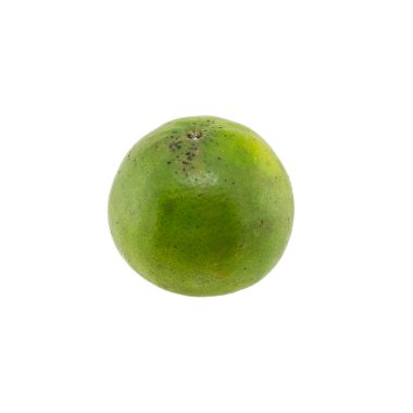 Beyaz arka planda izole yeşil turuncu meyve