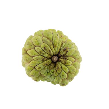 muhallebi beyaz zemin üzerine izole elma.