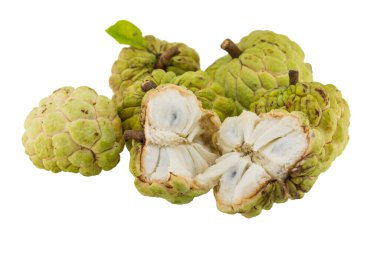 muhallebi beyaz zemin üzerine izole elma.