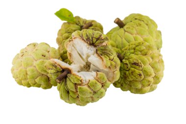 muhallebi beyaz zemin üzerine izole elma.