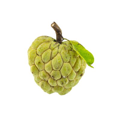 muhallebi beyaz zemin üzerine izole elma.