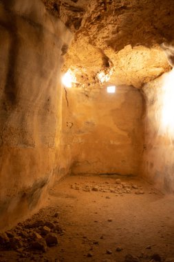 İsrail 'deki Masada Şatosu' nun güney sarnıcı..