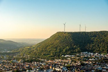 Geislingen Panorama an der Steige in Golden evening Light in Autumn 2021