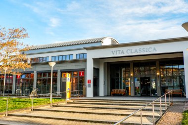 Main Entrance of Thermal Bath Vita Classica in Bad Krozingen in Winter 2023