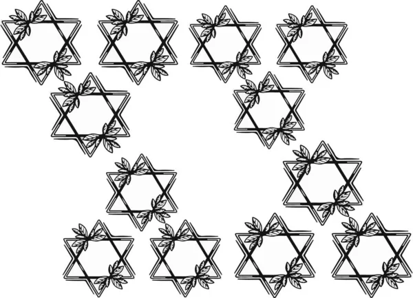 Логотипы Характерные Праздника Ханука Праздник Характерный Израиля Конструкции Выполнены Нескольких — стоковое фото