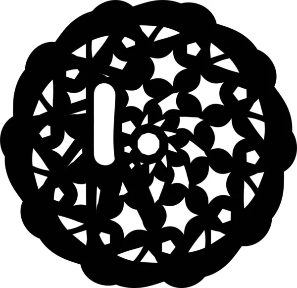 Komplex Mandala Design Gjord Med Svarta Linjer Cirkel — Stockfoto
