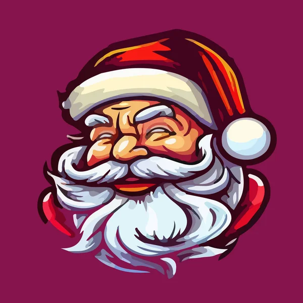 Komplexes Weihnachtsmann Design Auf Violettem Hintergrund Mit Roten Und Weißen — Stockfoto