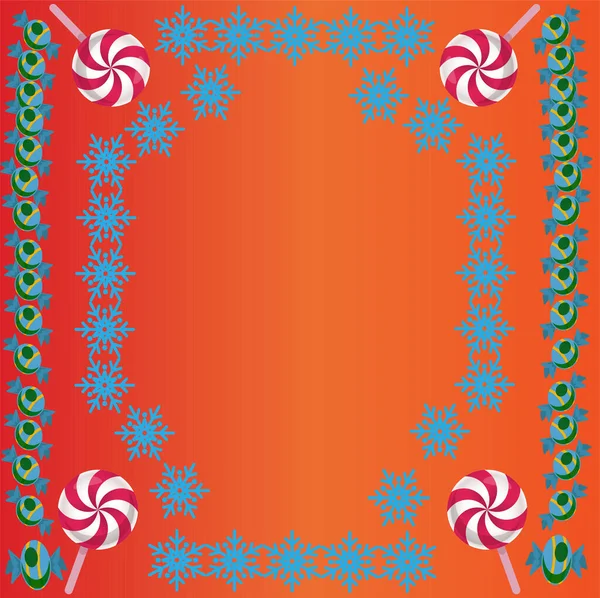 Простой Красочный Дизайн Снежинками Конфетками Нем Специально Рождества — стоковое фото