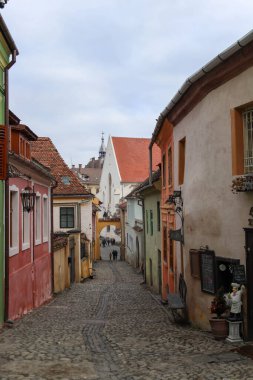 Local streets in Sighisoara with a special architecture