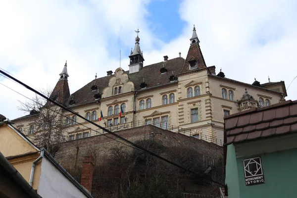 Principal Primary Sighisoara Immortalized Different Angles — Stock fotografie