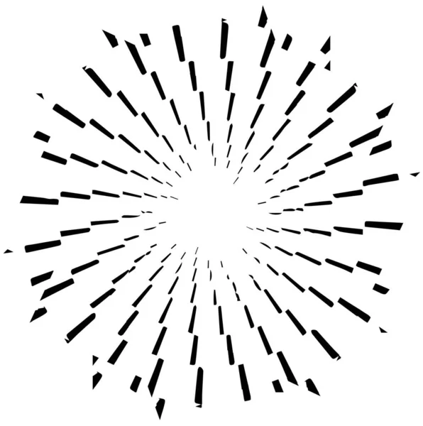 Optical Art Design Circle Shape Made Different Type Lines — Stock vektor