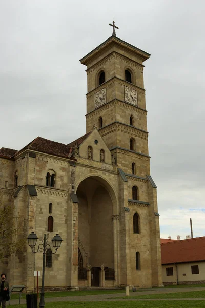 Catedral Católica Romana San Miguel Alba Iulia Inmortalizada Desde Diferentes — Foto de Stock