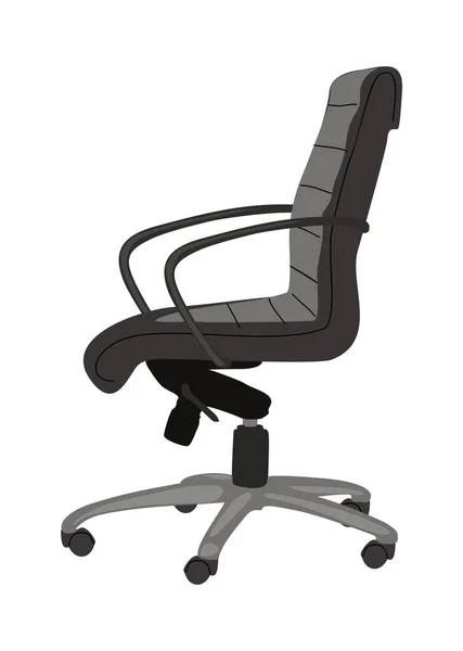 Számítógépes Szék Vektor Reális Illusztráció Modern Íróasztal Puha Ülés Karfa — Stock Vector