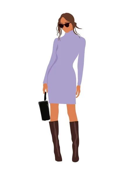 Snygg Affärskvinna Klädd Modern Smart Casual Office Outfit Attraktiv Ung — Stock vektor
