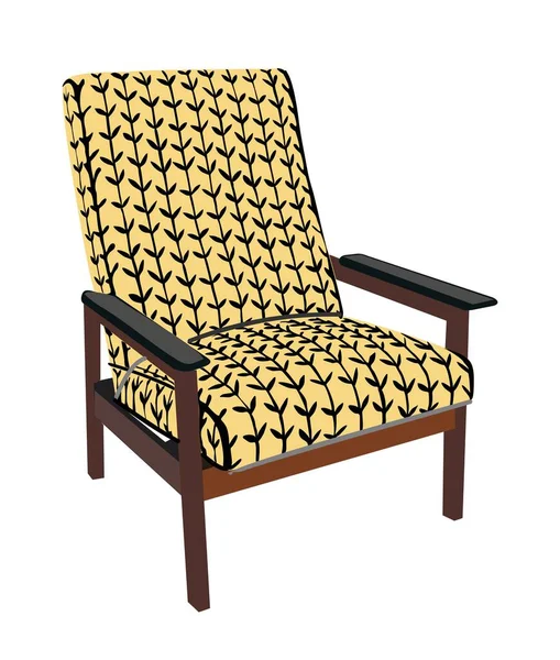 Vintage Sessel Stilvolle Möbel Für Die Inneneinrichtung Wohnkultur Für Das — Stockvektor