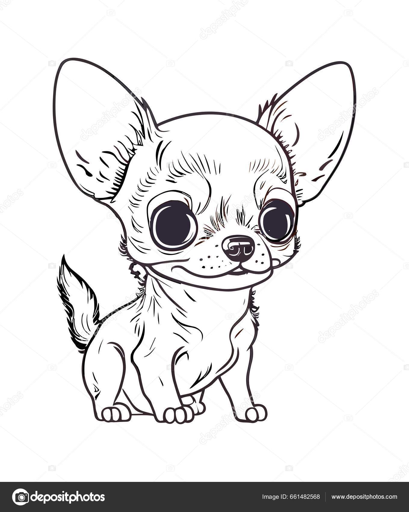 Cachorros para colorir em 2023  Desenho de cachorro, Desenhos kawaii,  Desenhos bonitos