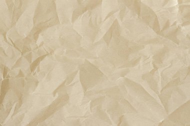 Buruşuk bej kağıt dokusu, buruşuk, soyut arkaplan