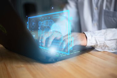 Yapay zeka ve işletme yapay zekası, modern, fikirlerin dönüşümü ve teknolojinin dijital çağda benimsenmesi, küresel iş yeteneklerinin geliştirilmesi, Ai.