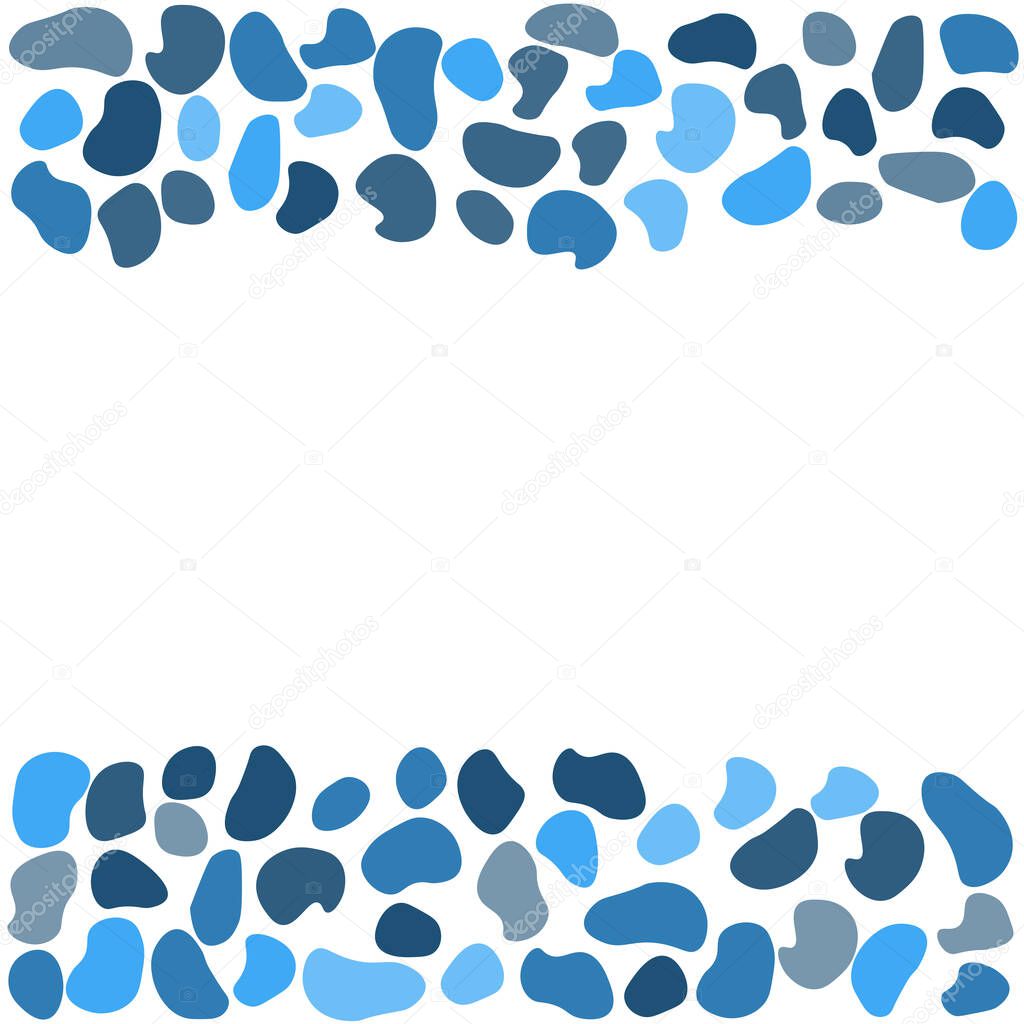 Blue stone frame with free space for text