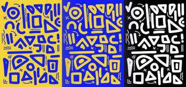 Soyut el çizimi kalıp arkaplanı