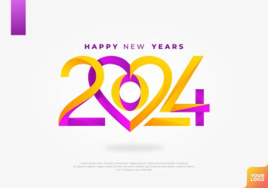 Happy New Year's 2024 background. clipart