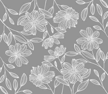 Çiçekli el çizimi arka plan