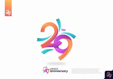 Beyaz arkaplanda renkli 29. Yıldönümü logosu.