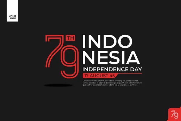 stock vector 79th Indonesia Independence Day Logotype.