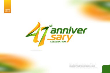 Vibrant 41st Anniversary Celebration with Colorful Design clipart