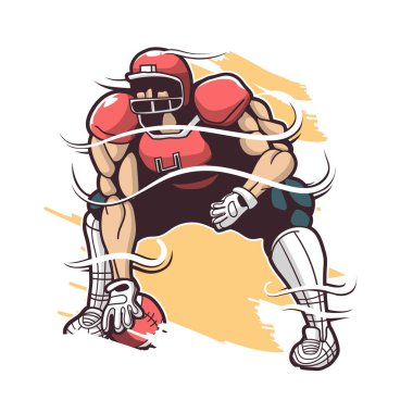 Amerikan ayak topu vektör illüstrasyonu