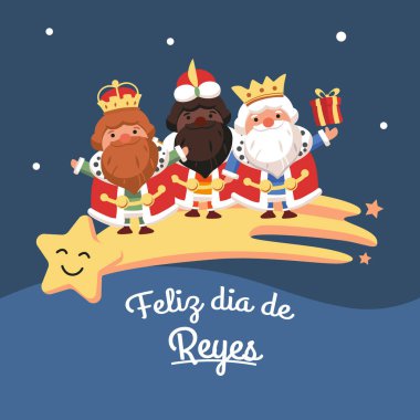 reyes magos düz tasarım