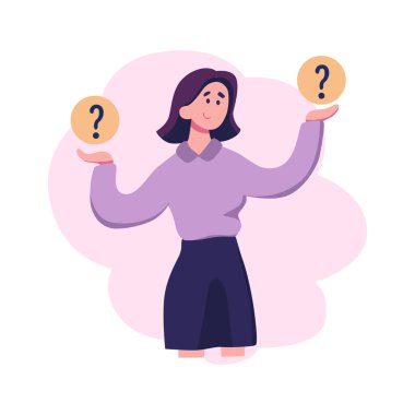 Make choice flat style illustration vector design