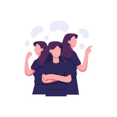 ayrışma düz biçim illüstrasyon vektör tasarımı