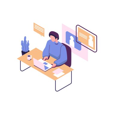 boş odalar için seçilen adaylar düz izometrik tasarım