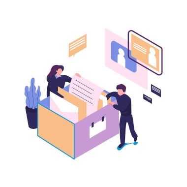  İnsan kaynakları ve kelle avcıları düz çizimler yapar