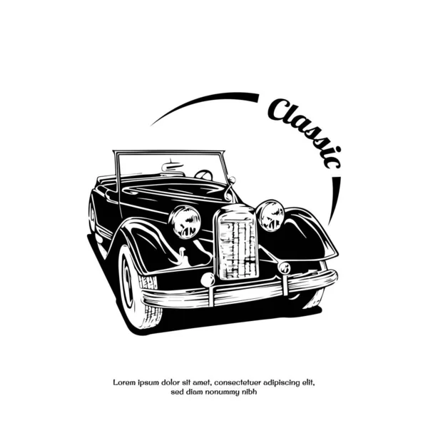 Klasik Antika Araba Tasarımı — Stok Vektör