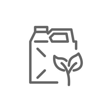 Arkadaş canlısı enerji taslak simgesi. bio yakıtın ana hatları simge pikseli ağ ve mobil için mükemmel