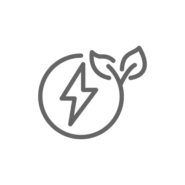 Ikona Osnovy Obnovitelné Energie Přátelský Obrys Elektrické Ikony Pixel Ideální — Stockový vektor
