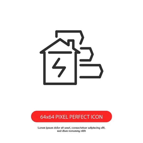 Nivel Consumo Energía Contorno Icono Píxel Perfecto Para Web Aplicación — Archivo Imágenes Vectoriales