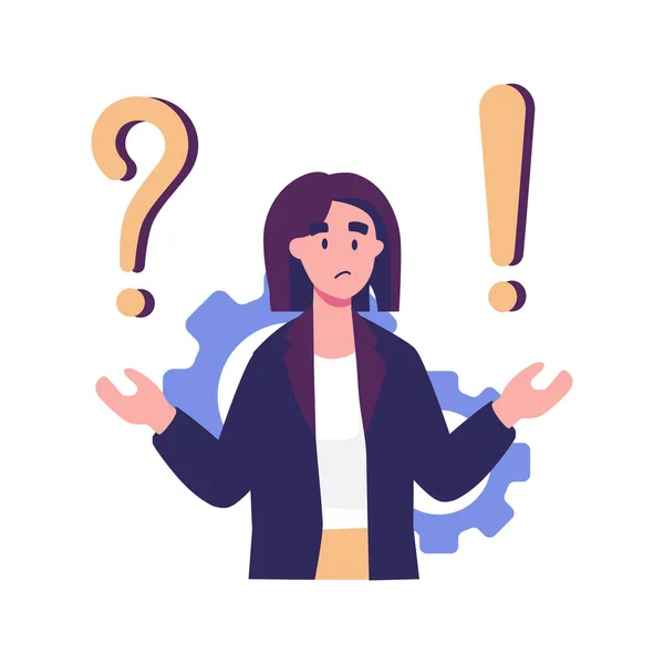Frequently Asked Questions Exclamation Marks Question Marks Metaphor Question Answer — Stock Vector