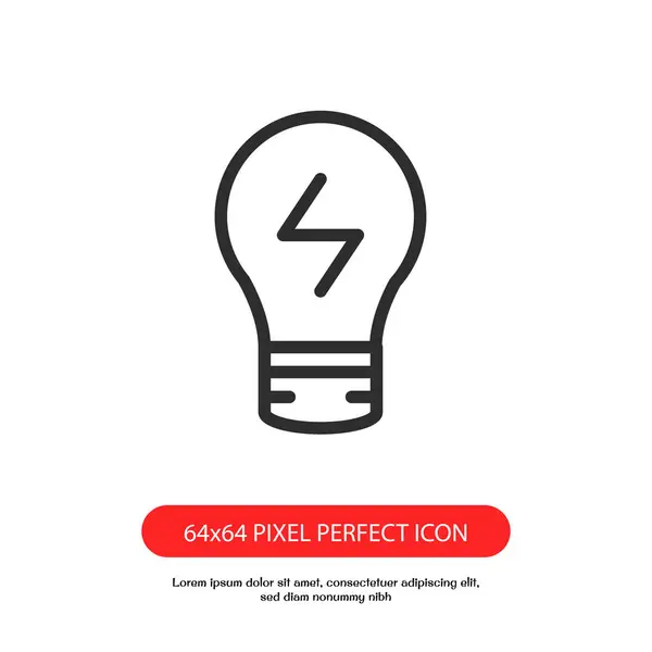 Energie Outline Icoon Pixel Perfect Voor Web Mobiel — Stockvector