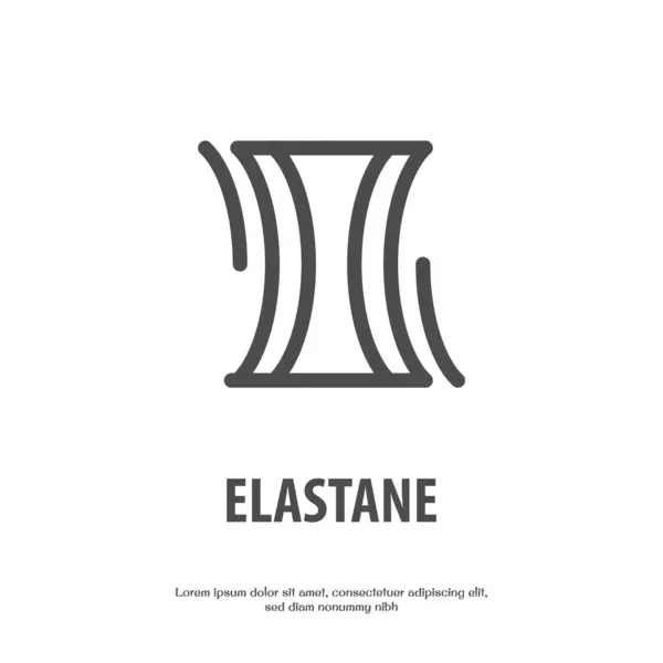 Elastane Outline Icon Pixel Perfect Website Mobile App — Stock Vector